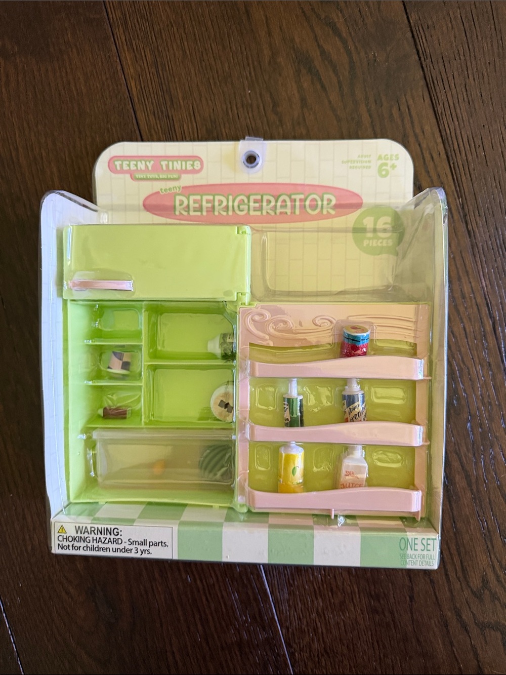 Mini Play Refrigerator - Lime Green & Pink